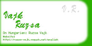vajk ruzsa business card